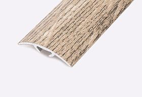 Порог (стык) Русский профиль  разноуровневый ламинированный с дюб, 30*1800 мм, Старый поллино